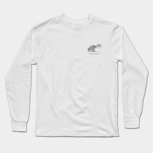 Judging silently cat front print Long Sleeve T-Shirt